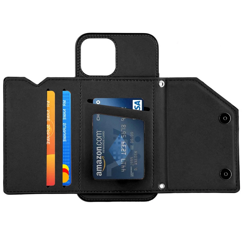 Чохол Frontalka з відсіком для карток на Apple iPhone 14 Pro (6.1") – Black. Фото 2 з 4