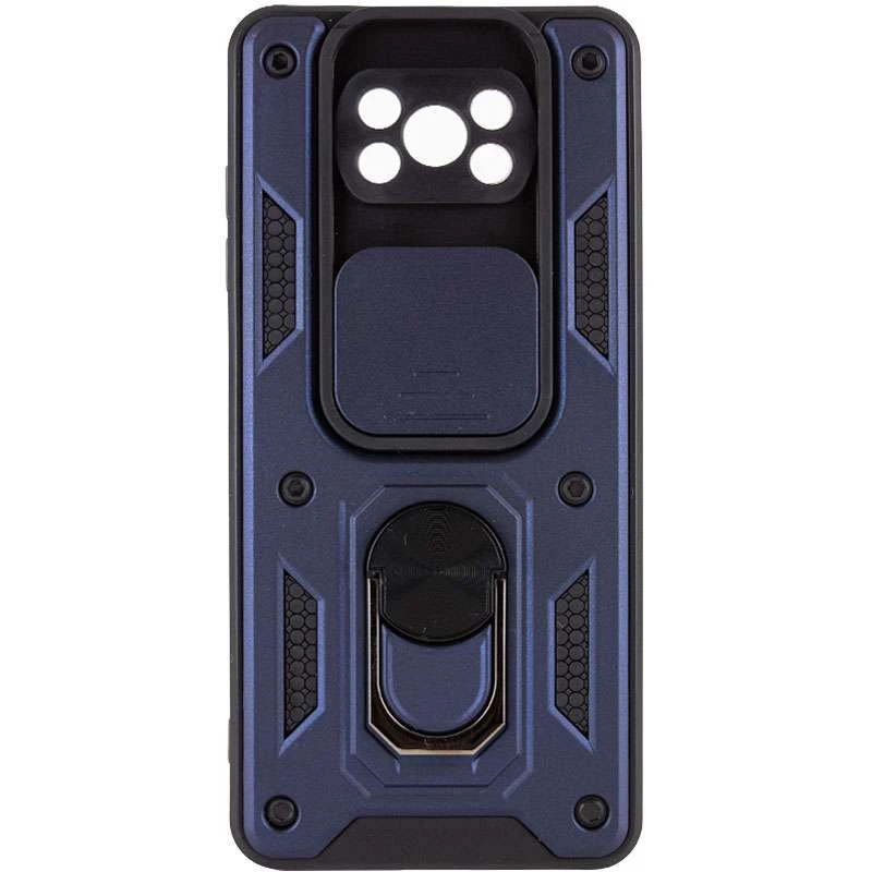 Ударопрочный чехол Serge Ring с защитой камеры для Xiaomi Poco X3 NFC / Poco X3 Pro – Синий. Фото 2 из 5