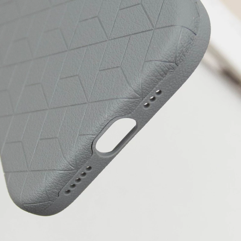 Шкіряний чохол з візерунком та MagSafe на Apple iPhone 16 – Grey. Фото 9 з 9