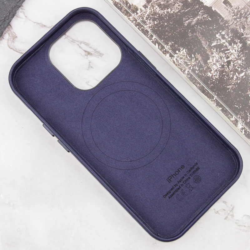 Шкіряний чохол Silicone Case Premium з MagSafe and Animation на Apple iPhone 14 Pro Max (6.7") – Ink. Фото 7 з 9