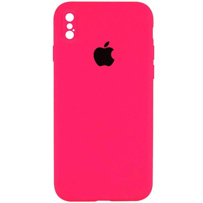 Чехол Silicone Case Square с защитой камеры для Apple iPhone XS Max (6.5") – Розовый / Barbie pink. Фото 1 из 1