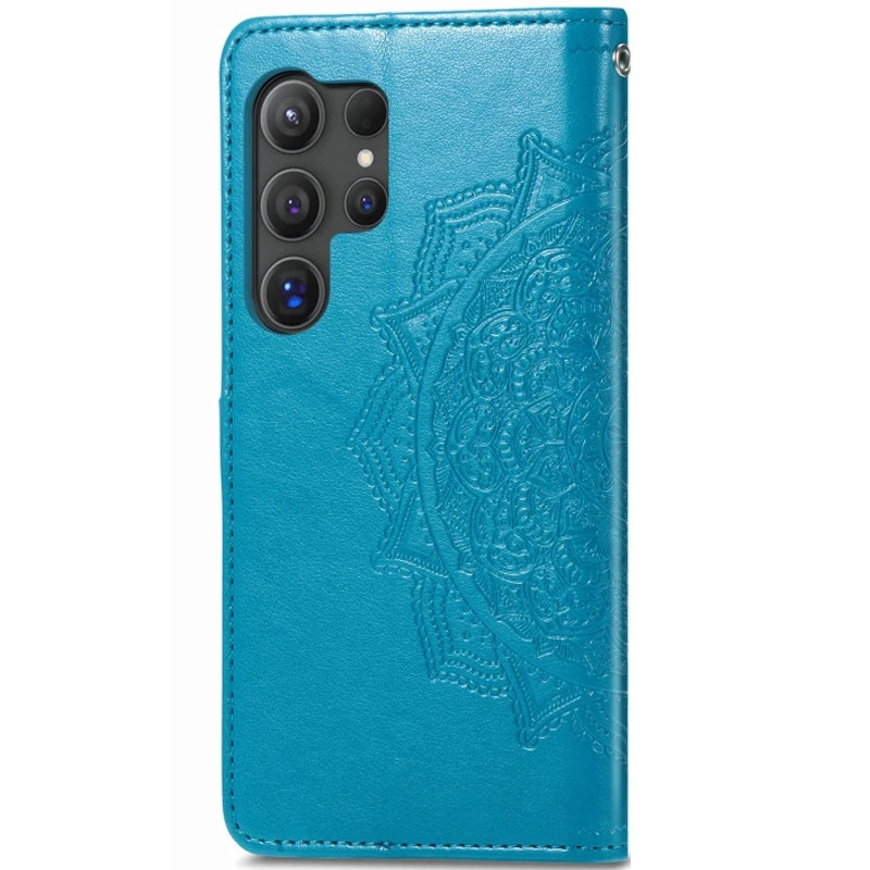 Кожаный чехол-книжка Art Case с визитницей для Samsung Galaxy S25 Ultra – Синий. Фото 7 из 10