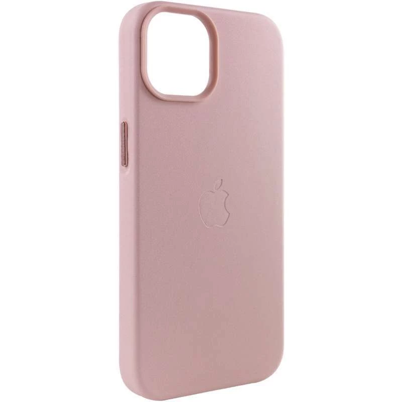 Кожаный чехол Leather Case с MagSafe для Apple iPhone 14 (6.1") – Sand Pink. Фото 7 из 9