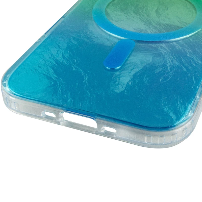 Силіконовий чохол Shiny Mountain (MagFit) для Apple iPhone 17 Air (6.5") – Green / Blue. Фото 7 з 7