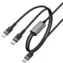 Дата кабель Acefast C22-02 2in1 Type-C to Type-C/Type-C 100W (1.2m) – Black. Фото 5 з 5