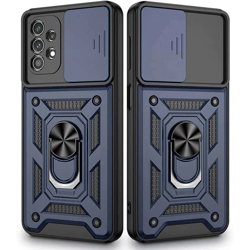 Ударопрочный чехол Serge Ring с защитой камеры для Samsung Galaxy A53 5G – Синий. Фото 3 из 7