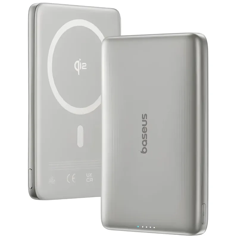 Портативний ЗП Power Bank Baseus PicoGo AM41 Ultra-Slim 27W c БЗП 10000 mAh (E0027200) – Natural Titanium. Фото 2 з 3
