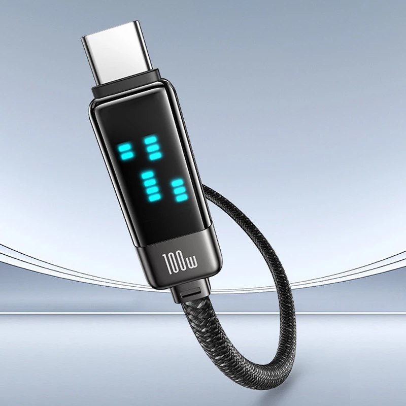 Дата кабель Usams US-SJ744 Meteor Ser. Type-C to Type-C 100W (1.2m) – Tarnish. Фото 3 из 8