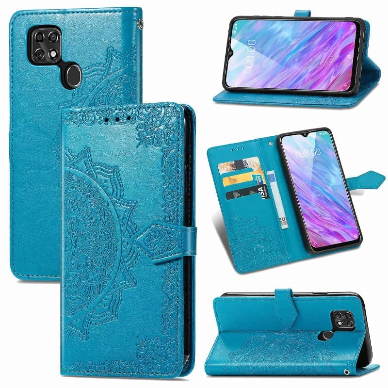 Кожаный чехол-книжка Art Case с визитницей для ZTE Blade 20 Smart – Синий. Фото 6 из 6
