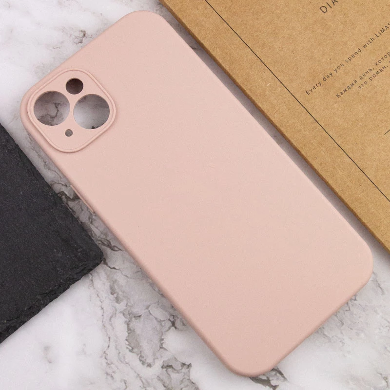 Чохол з закритим низом Silicone Case на Apple iPhone 16 – Рожевий / Pink Sand. Фото 10 з 12