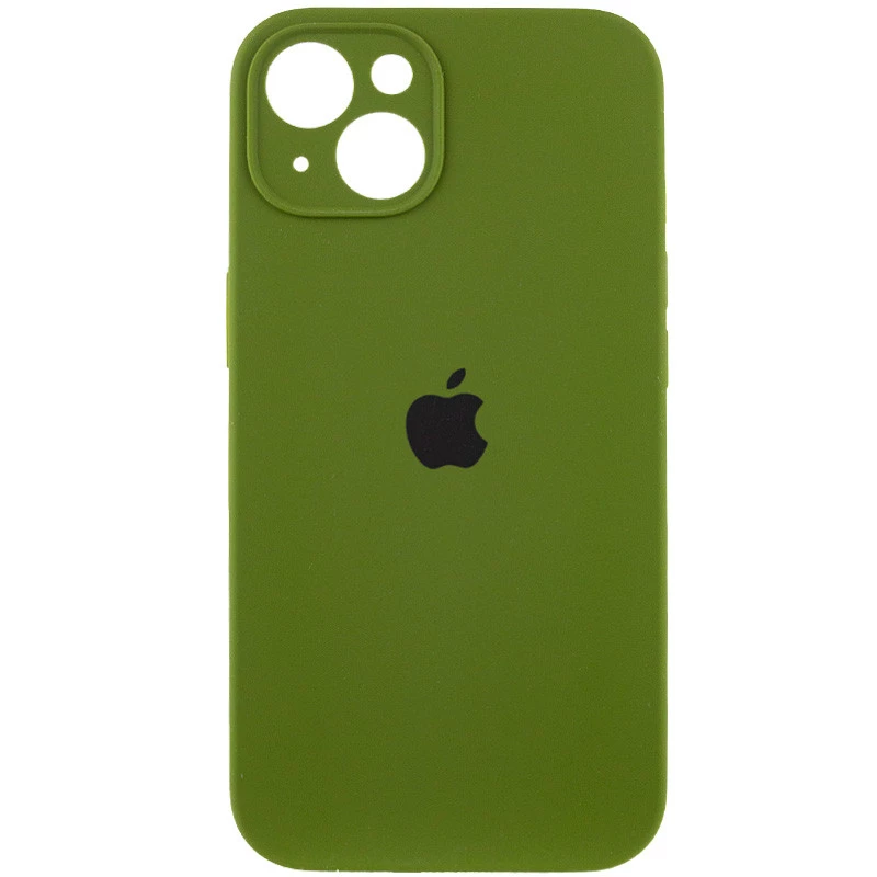 

Чехол Silicone Case с защитой камеры для Apple iPhone 13 (6.1") (Зеленый / Dark Olive / PVH), Зелений / dark olive / pvh