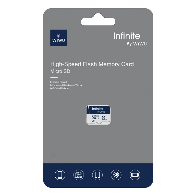 Карта пам'яті microSDXC WIWU Wi-FC004 Infinite Series 8GB (U1, C10) без адаптера – Blue. Фото 2 з 2