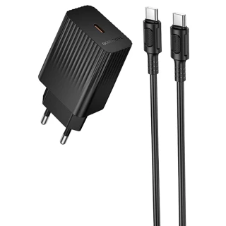 СЗУ Borofone BAS75A Source PD30W (1USB-C) + кабель Type-C to Type-C фото 1 из 4