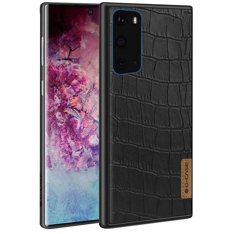 

Шкіряна накладка G-Case Crocodile Dark series на Samsung Galaxy S20
