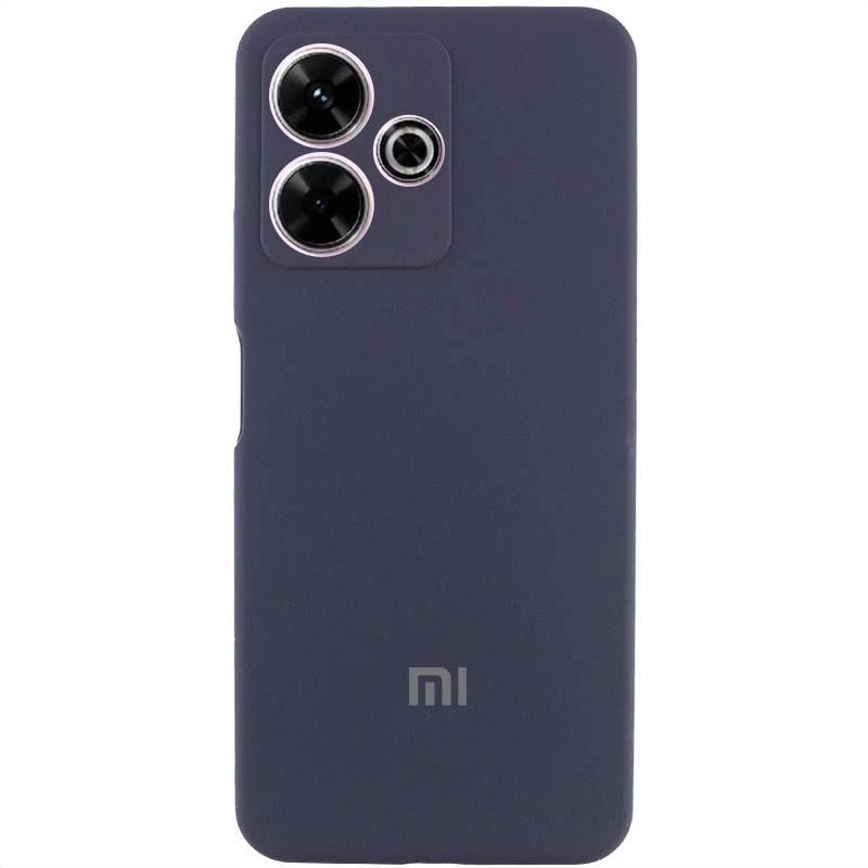 Чохол Silicone Case Lakshmi Premium L з закритою камерою на Xiaomi Redmi 13 4G – Темно-синій / Midnight blue. Фото 1 з 3