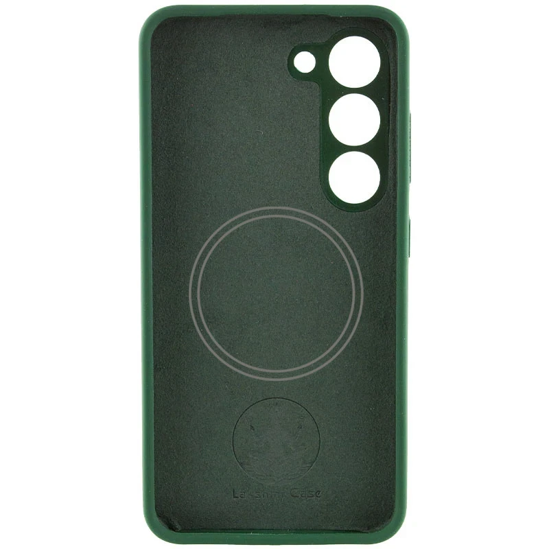 Чохол Silicone Cover Lakshmi Full Camera (AA) with Magnetic Fit для Samsung Galaxy S23 – Зелений / Dark green. Фото 3 з 8