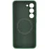 Чохол Silicone Cover Lakshmi Full Camera (AA) with Magnetic Fit для Samsung Galaxy S23 – Зелений / Dark green. Фото 3 з 8