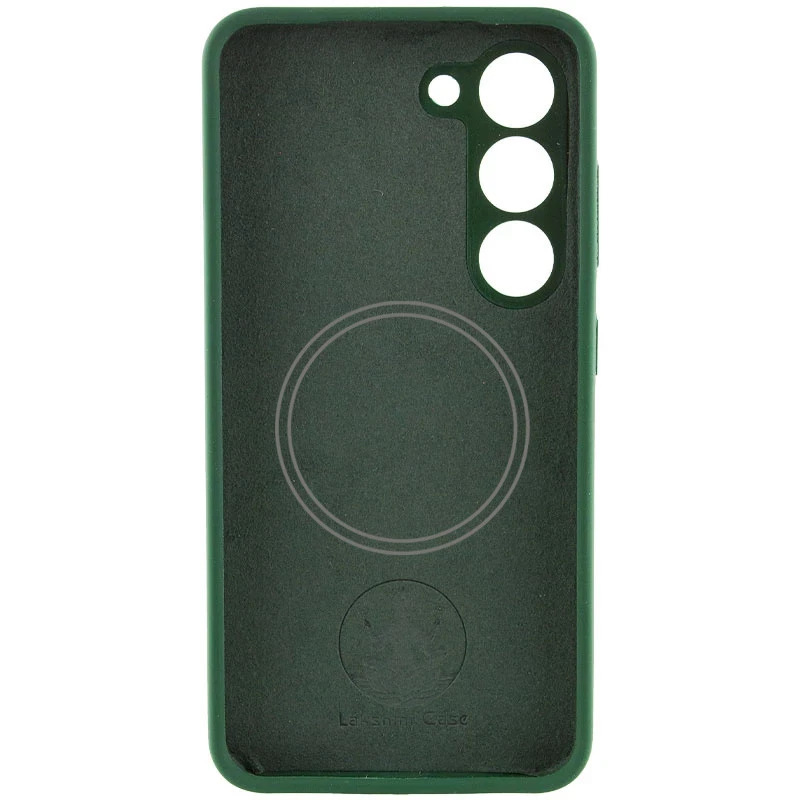 Силіконовий чохол Lakshmi MagFit з захистом камери для Samsung Galaxy S23 – Зелений / Dark green. Фото 3 з 8