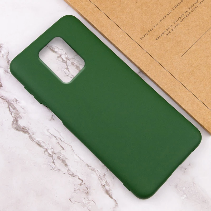 Чохол Silicone Case Lakshmi Elit на Xiaomi Redmi Note 9s / Note 9 Pro / Note 9 Pro Max – Зелений / Dark green. Фото 7 з 7