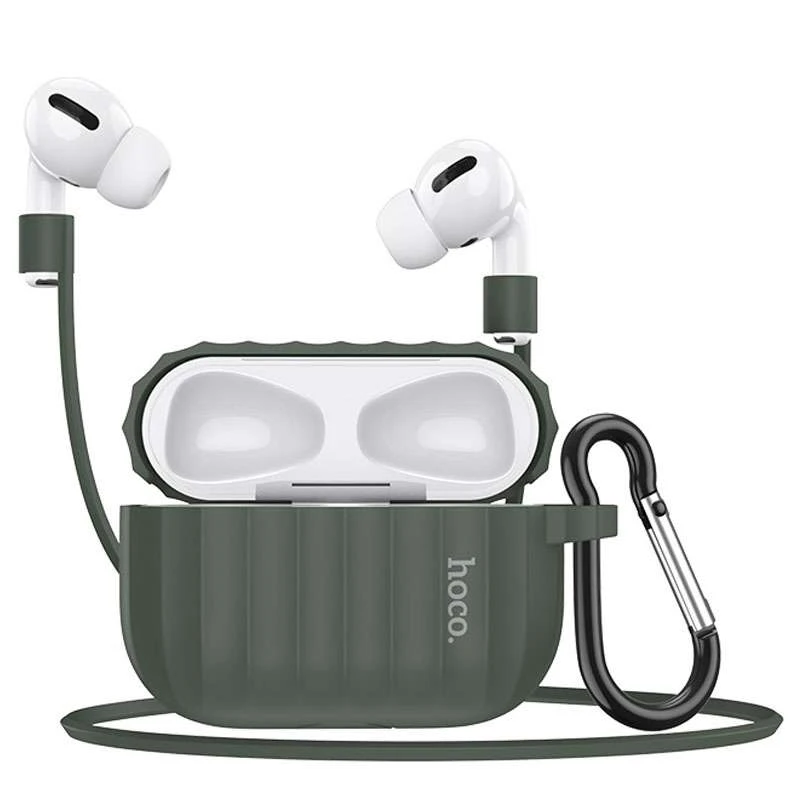 

Силіконовий футляр Hoco WB20 для навушників AirPods Pro (Темно-зелений)