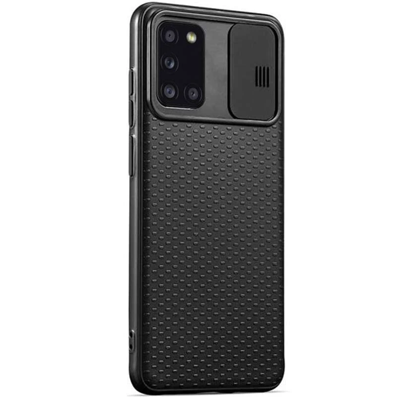 

Силіконовий чохол зі шторкою для камери на Samsung Galaxy A31 (Чорний / Чорний)