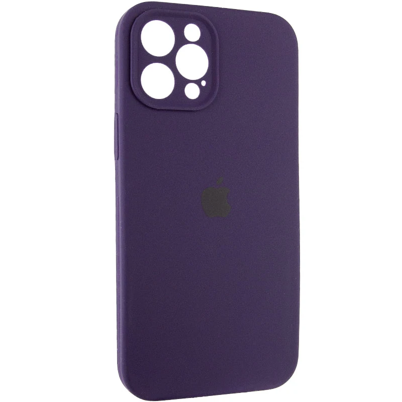 Чехол Silicone Case с защитой камеры для Apple iPhone 12 Pro (6.1") – Фиолетовый / Elderberry. Фото 3 из 7