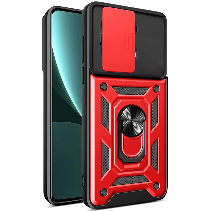 Протиударний чохол Serge Ring з захистом камери на Xiaomi Redmi Note 13 4G – Червоний. Фото 3 з 8