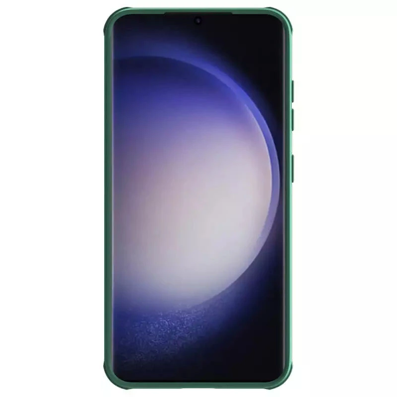 Карбоновая накладка Nillkin Pro со шторкой для камеры для Samsung Galaxy S24 – Deep Green. Фото 4 из 6