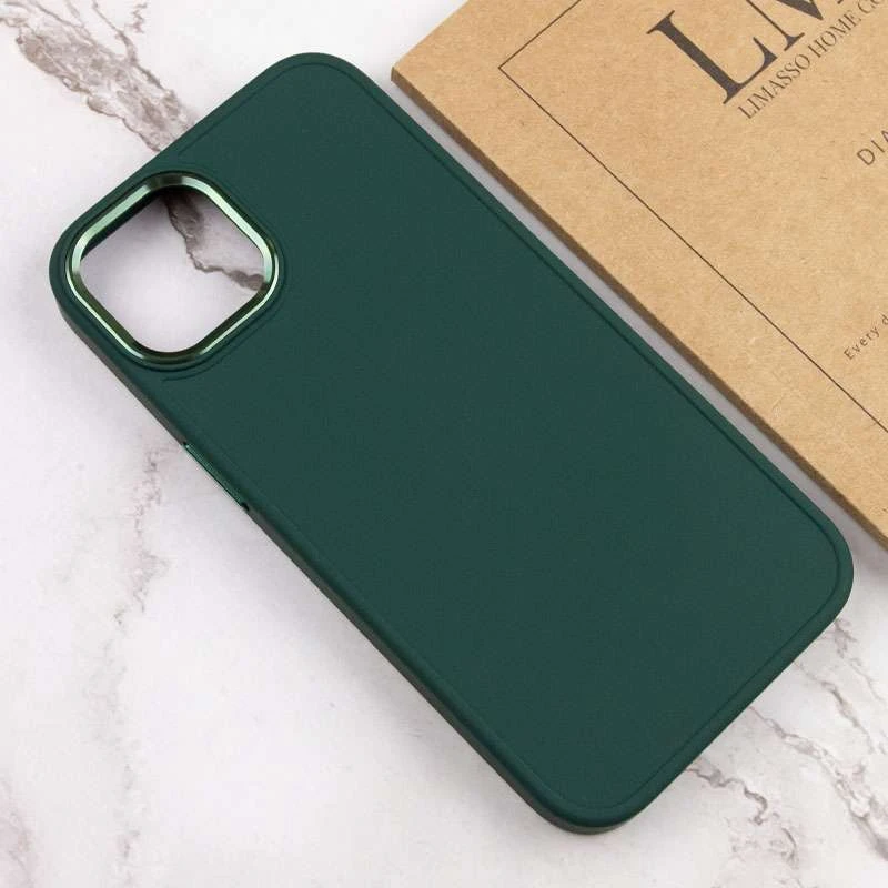 TPU чехол Bonbon с металлическими кнопками для Apple iPhone 14 (6.1") – Зеленый / Pine green. Фото 4 из 5