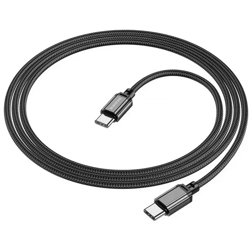 Дата кабель Borofone BX87 Type-C to Type-C 60W (1m) – Black. Фото 3 з 4