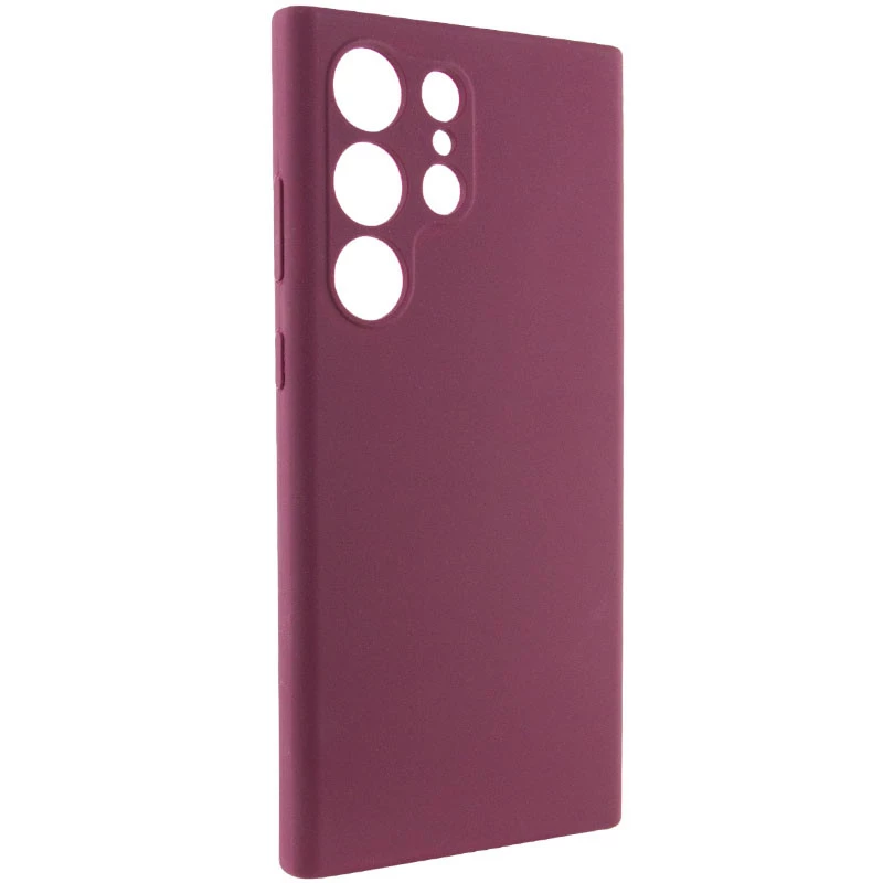 Чехол Silicone Case Lakshmi Premium з закритою камерою на Samsung Galaxy S23 Ultra – Бордовый / Plum. Фото 3 из 10