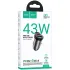 АЗУ Hoco NZ16A Rigorous 43W (1USB-A/1C) – Metal grey. Фото 2 из 5