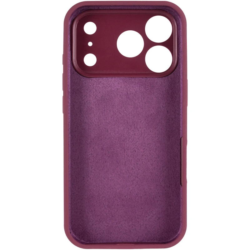 Чохол Silicone Case з захистом камери на Apple iPhone 17 Pro Max (6.9") – Бордовий / Plum. Фото 4 з 6