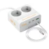 Подовжувач Hoco AC28 Descanso (PD45W/1C/3A/2xSocket) (2m) – White. Фото 3 з 7