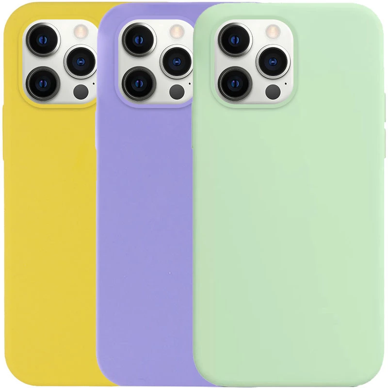 Чехол с закрытым низом Silicone Case для Apple iPhone 12 Pro Max (6.7") фото 2 из 2