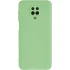 Цветной силиконовый чехол GETMAN с закрытой камерой на Xiaomi Redmi Note 9s / Note 9 Pro / Note 9 Pro Max – Зеленый / Pistachio. Фото 3 из 6