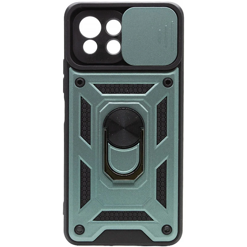 Удароміцний чохол Ummi Camshield Serge Ring (in box) для Xiaomi Mi 11 Lite – Зелений. Фото 1 з 2
