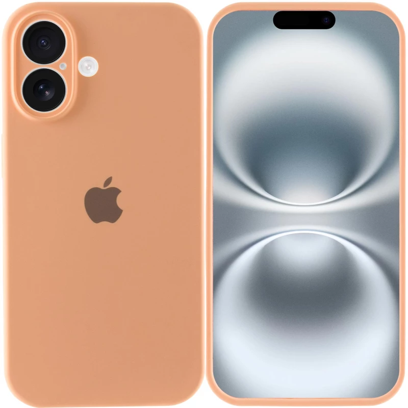 Чохол Silicone Case з захистом камери на Apple iPhone 16 Plus – Помаранчевий / Cantaloupe. Фото 2 з 7