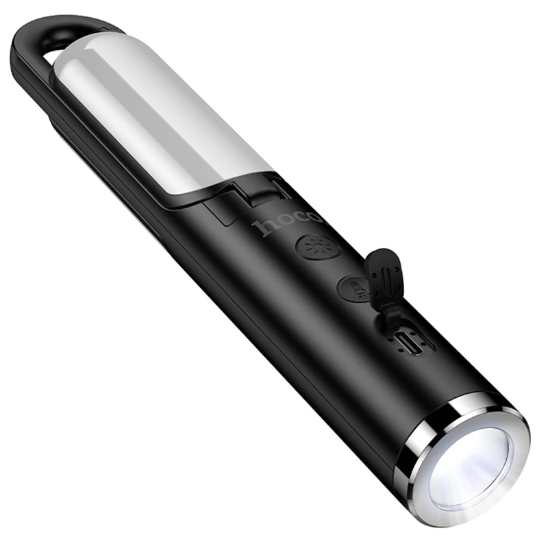 Лампа кемпінгова Hoco HX13 Flashing&Lighting (1200 mAh) – Black. Фото 4 з 6