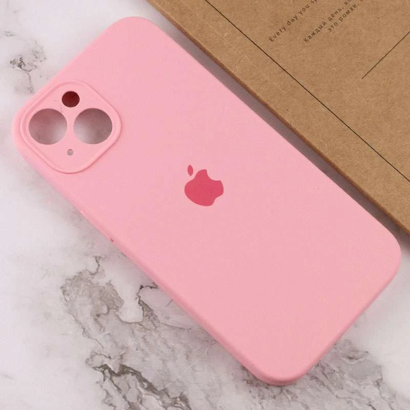Чехол Silicone Case с защитой камеры для Apple iPhone 14 Plus (6.7") – Розовый / Light pink. Фото 4 из 4