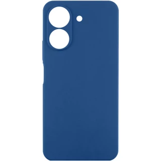 Кольоровий силіконовий чохол GETMAN із закритою камерою для Xiaomi Redmi 13C — Синій / Navy Blue