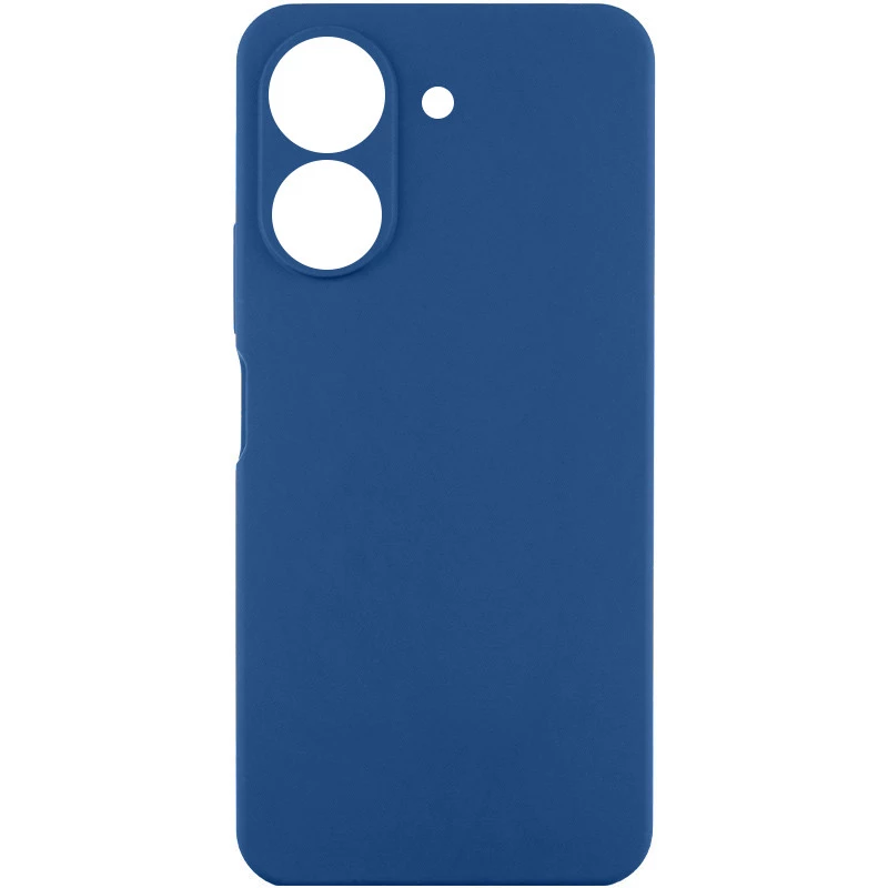 Кольоровий силіконовий чохол GETMAN на Xiaomi Poco C65 – Синій / Navy Blue. Фото 2 з 3