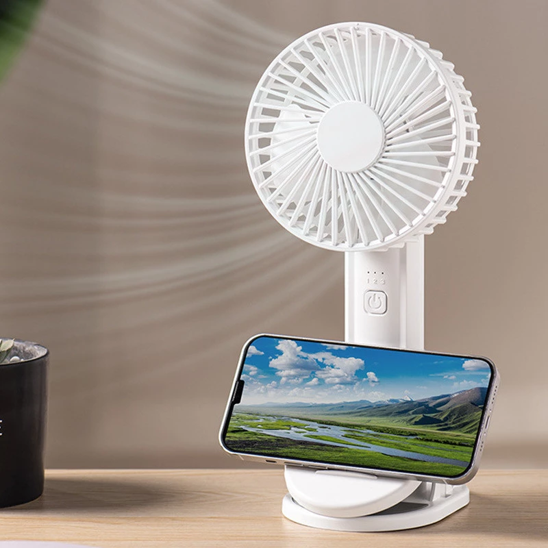 Портативний вентилятор K37 з затискачем 2000mAh – White. Фото 5 з 8