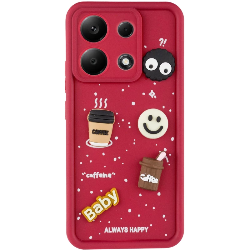 Чехол TPU Toys Case для Xiaomi Redmi Note 13 4G – Red / Always Happy. Фото 3 из 7