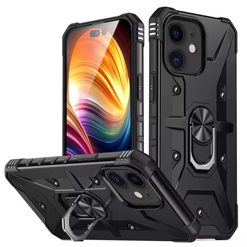 

Ударостійкий чохол Pathfinder з кільцем на Apple iPhone 11 (6.1") (Чорний / Black)