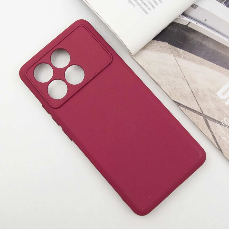 Чохол Silicone Case Lakshmi з закритою камерою на Xiaomi Poco X6 – Бордовий / Marsala. Фото 2 з 7