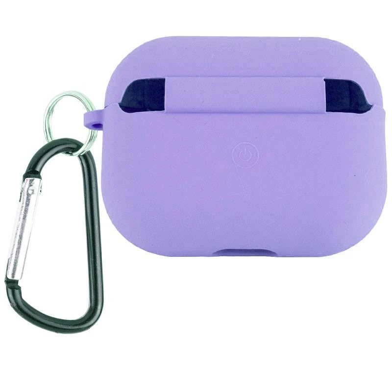 Силіконовий футляр з мікрофіброю для навушників Airpods Pro 2 – Бузковий / Dasheen. Фото 2 з 2