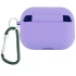 Силіконовий футляр з мікрофіброю для навушників Airpods Pro – Бузковий / Dasheen. Фото 2 з 2