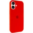 Чехол Silicone Case с закрытым низом для Apple iPhone 17 (6.3") – Красный / Red. Фото 1 из 6