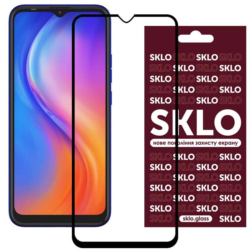 

Защитное стекло SKLO 3D для TECNO Spark 6 Go (Черный), Чорний